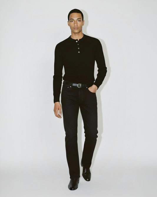 Boot Cut Jeans in Black Denim