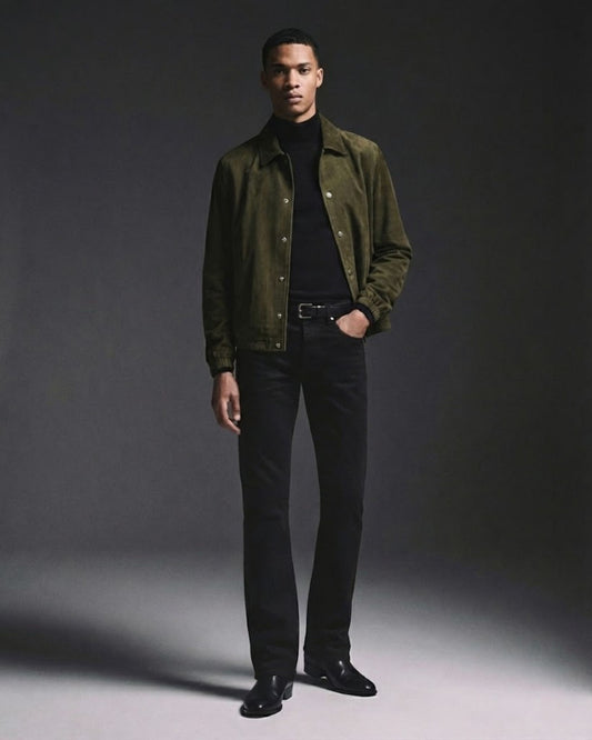 ヴィーガンスエードコーチジャケット