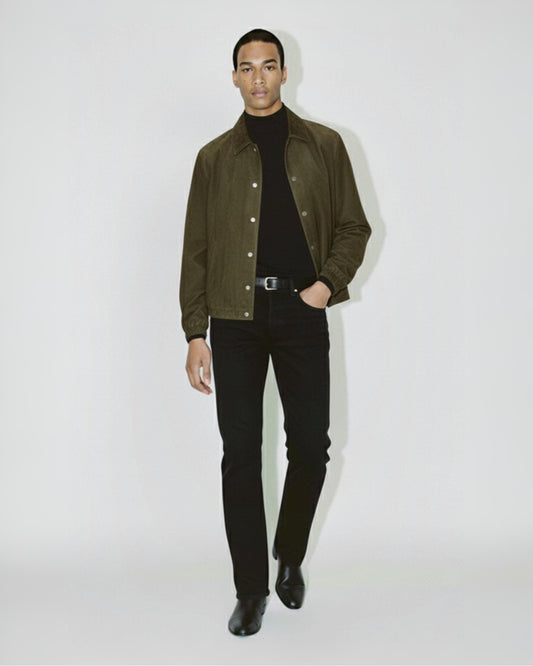 Vegan Suede Coach Jacket