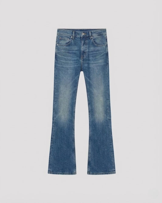 Boot Cut Jeans in Mid Blue  Denim