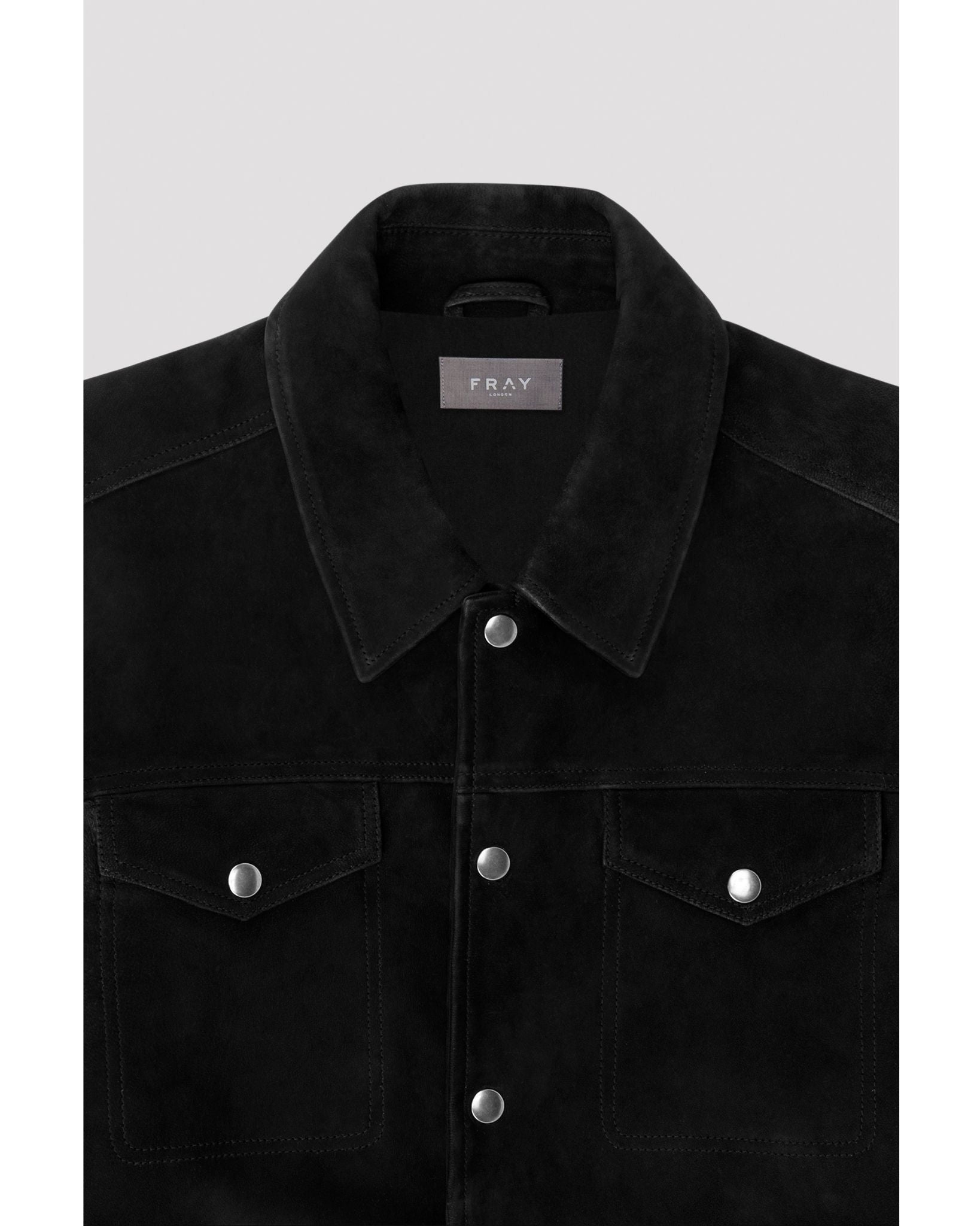 ブラックラムスキンのスエードウエスタンジャケット