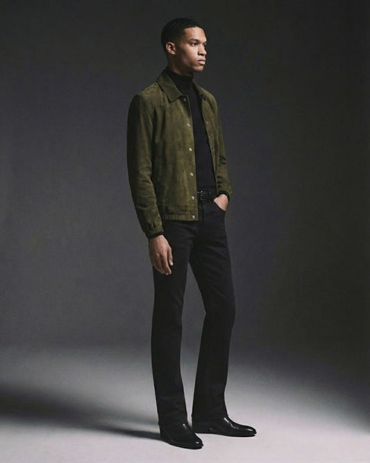 ヴィーガンスエードコーチジャケット