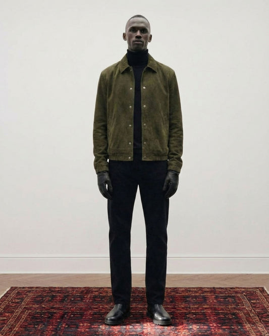 Vegan Suede Track Jacket