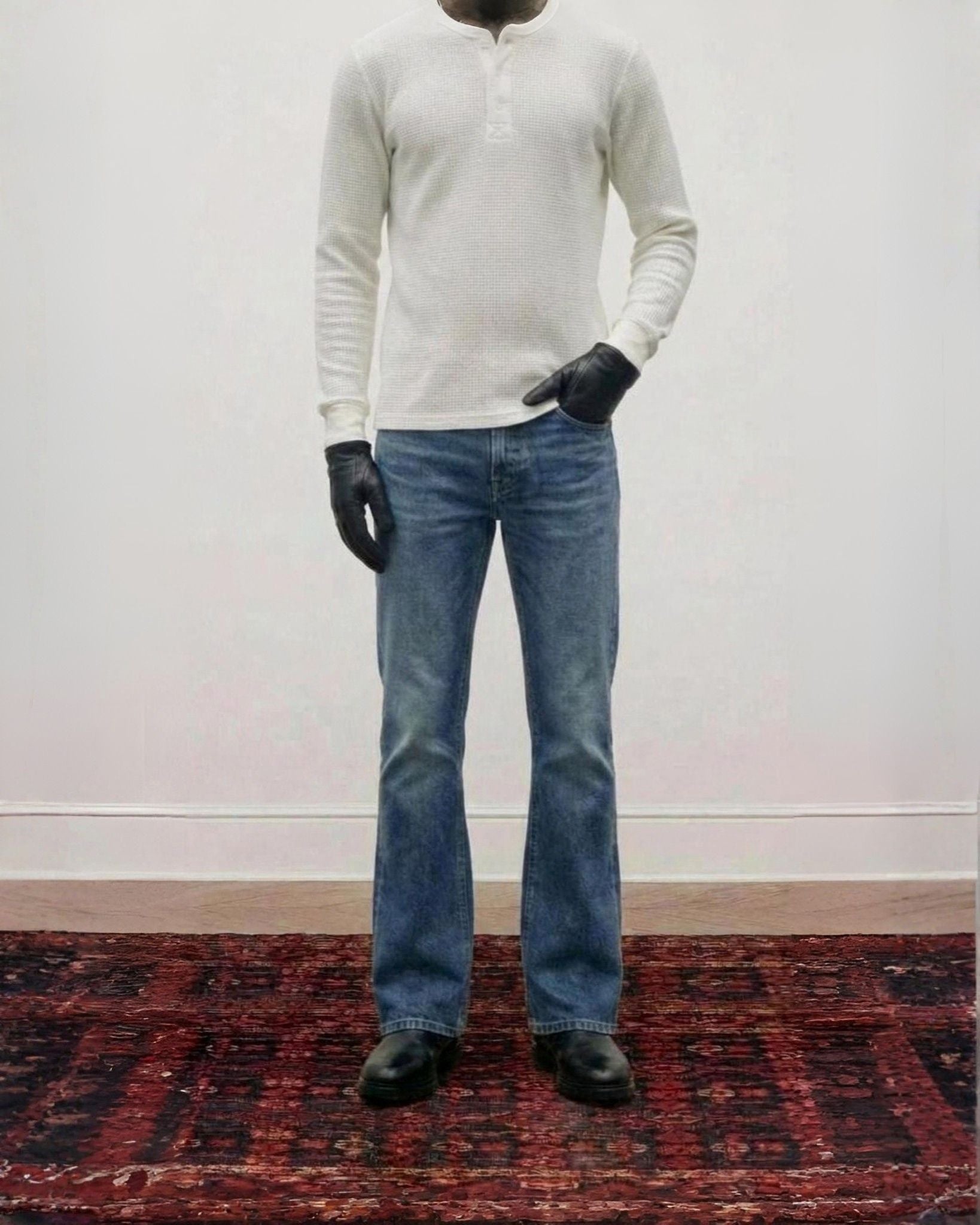 Japanese Boot Cut Jeans | Mid Blue