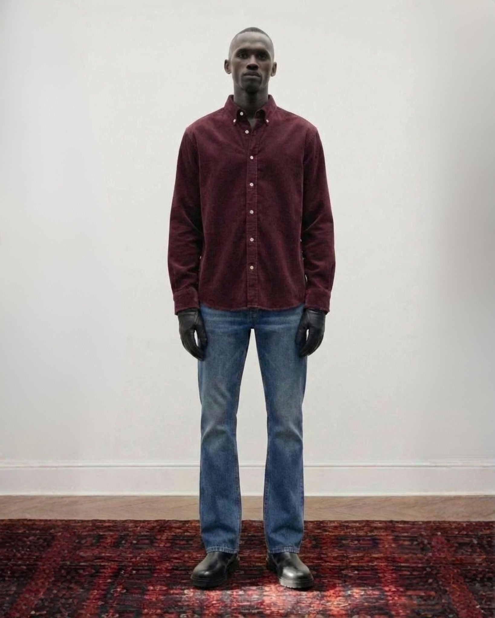 Japanese Corduroy Shirt | Burgundy