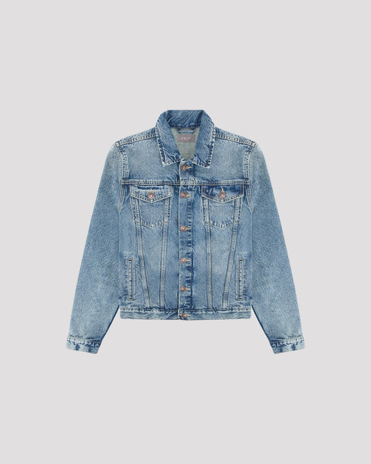 Denim Trucker Jacket in Marble Wash