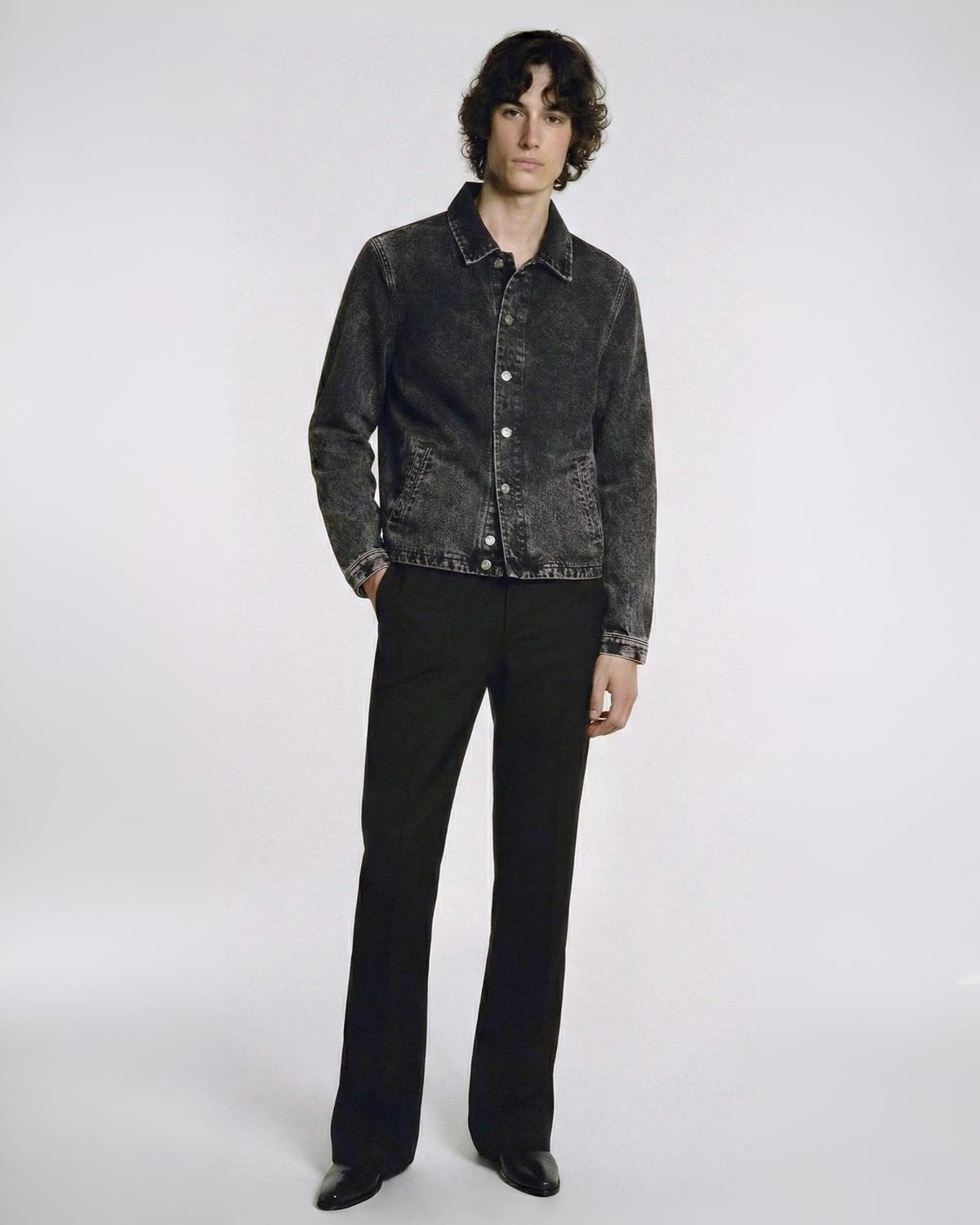 アシッドウォッシュデニムジャケット