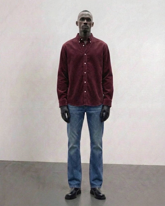 Japanese Corduroy Shirt - Burgundy