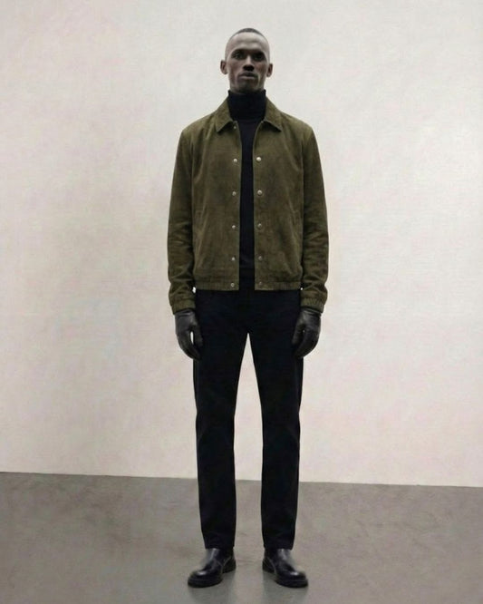 Vegan Suede Coach Jacket